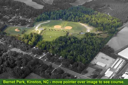 Barnet Park Disc Golf Course Layout Aerial Photo